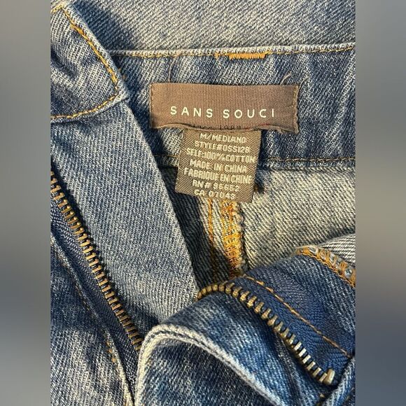 Sans Souci Distressed Denim Mini Skirt M - Picture 3 of 3